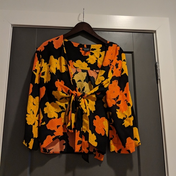 TopShop Tie Blouse - Picture 2 of 6